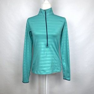Nike Pro Women's Sz M Hyperwarm Embossed Half-Zip Women's Long Sleeve Shirt Top